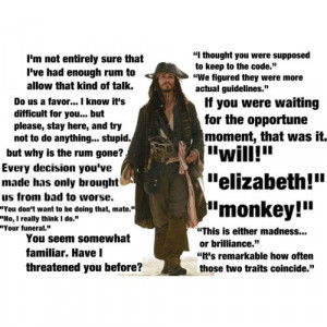 Pirates of The Caribbean quotes