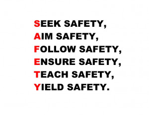 Electrical Safety Slogans Seek safety aim safety follow