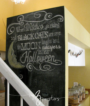 ... what it looked like before. }Happy Halloween decorating, friends