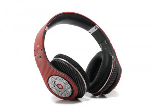 Beats By Dr Dre Studio Carbon Fiber Ferrari Diamond Red Headphones ...