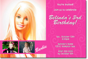 Barbie Birthday Invitations...