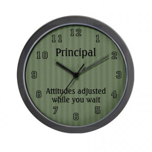School Principal Wall Clock