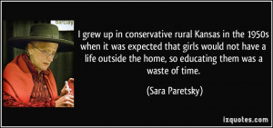 conservative rural Kansas in the 1950s when it was expected that girls ...