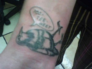 Chuck Palahniuk/Kurt Vonnegut Tribute tattoo