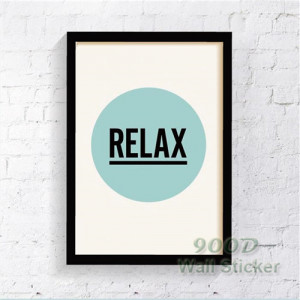 Relax Quote Canvas Painting Poster Wall Pictures For Living Room Home