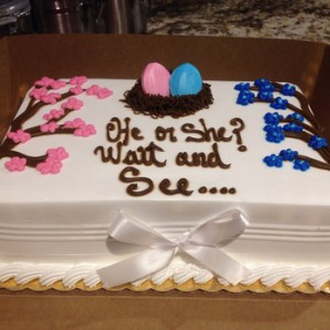 Gender revealing cake