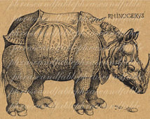 Rhinoceros 054 Wildlife Animal Stre ngth Ionesco Tough Digital Graphic ...