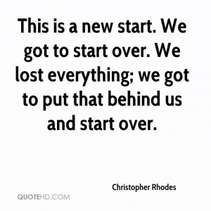 Starting Over Quotes