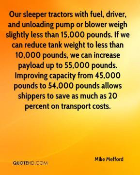 Mike Mefford - Our sleeper tractors with fuel, driver, and unloading ...