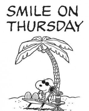 Happy thursday funny cartoon with saying