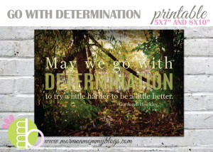 Go With Determination LDS Printable