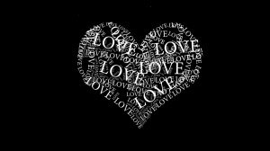 abstract heart made of love written word 2012 free download wallpapers ...