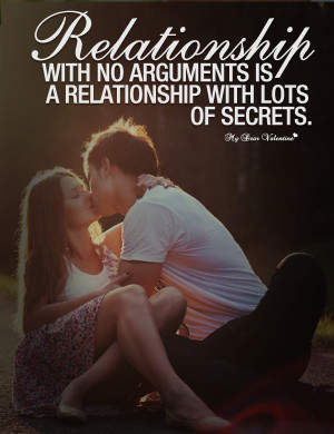 Love Quotes - Relationship with no arguments