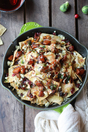 Cranberry, Butternut and Brussels Sprout Brie Skillet Nachos ...