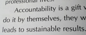 ... personal accountability specifically accountability vs obligation is