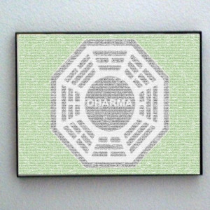 framed abc tv show lost dharma image made of script quotes c4ffdd7b ...