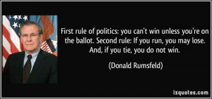 First rule of politics: you can't win unless you're on the ballot ...