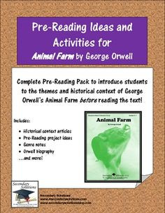 George Orwell, Historical Context, Pre Reading Ideas, Teaching Animal ...