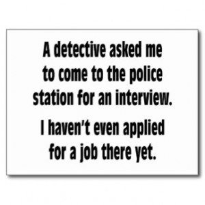 Police Sayings Police station postcard