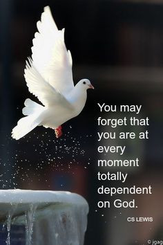 You May Forget That You Are At Every Moment Totally Dependent Of God