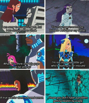 Teen Titans - powerful girl quotes Star Fire,Raven, Kole, Terra ...
