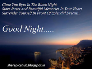 Close Your Eyes Sweet Good Night Quote Wallpaper
