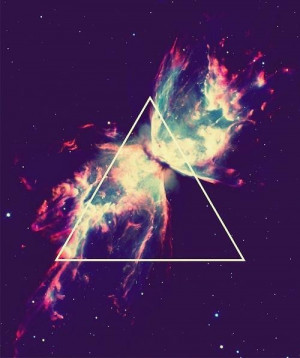 illuminati, galaxy, triangle | via Tumblr | We Heart It