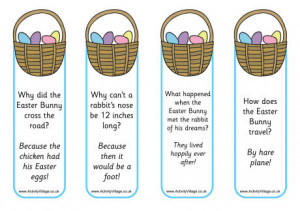 View and print Easter basket jokes bookmarks (pdf file)
