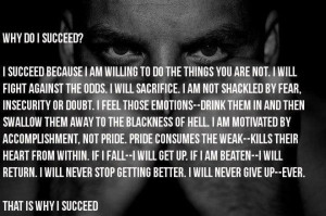 ... wallpaper on Success: I succeed because I am willing to do