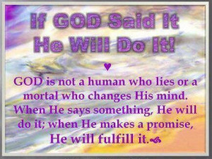 God's promises...