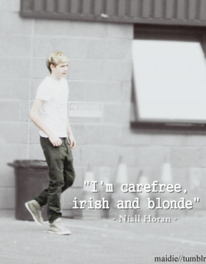 Niall Horan Quote (About blonde, carefree, hair, irish) | We Heart It