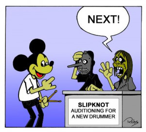 Cartoon: Slipknot Drummer (medium) by Robs tagged slipknot,heavy,metal ...