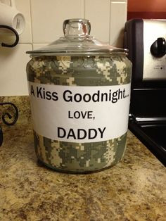 Deployment countdown. Fill jar with number of Hershey kisses needed ...
