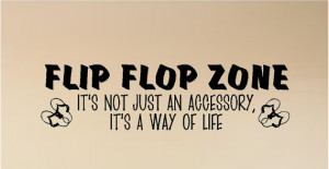 Flip Flop Zone....Beach Wall Quote Words Sayings Removable Beach Decal ...