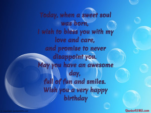 Today, when a sweet soul was born, I wish to bless...