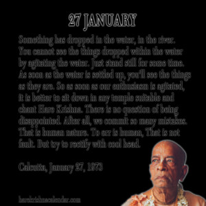 ... quotes of Srila Prabhupada, which he spock in the month of january