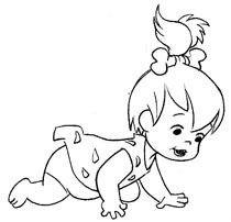 Pebbles Coloring Book Image