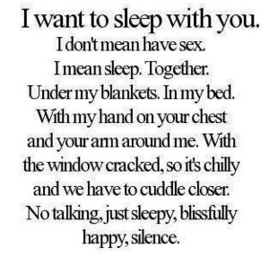Want to Sleep With You- Relationship Related Facebook Post