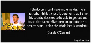 More Donald O'Connor Quotes