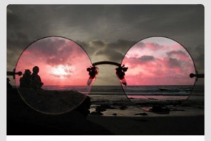 looking through rose colored glasses
