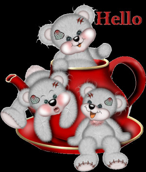 Hi And Hello Animated Glitter Gif Image - 538 x 632
