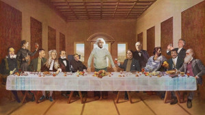 The famous Last Supper wallpaper