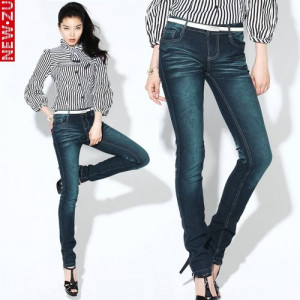 Jeans Pants Women Jeans Skinny Colors Dark Blue | fashionref on ...