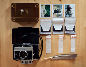... pictures taken using Polaroid Land Cameras with peel-apart pack film