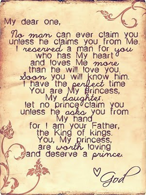My Daughter, Let No Prince Claim You Unless He Asks You From My Hand ...