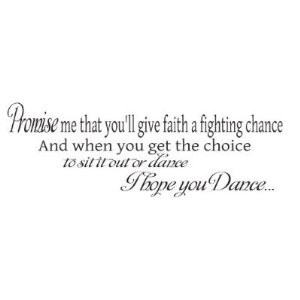 hope you dance. wall quote vinyl decal saying [Kitchen]