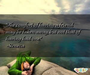 The comfort of having a friend may