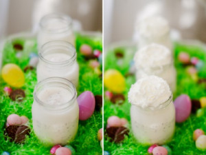 Pour into your glasses or Mason jars and top with creamy whipped cream ...
