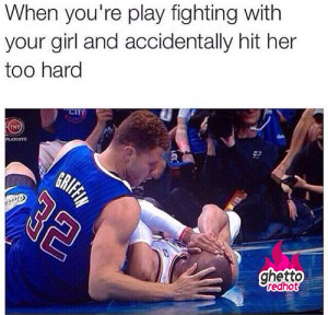 When you hit your gf too hard