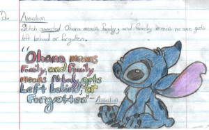 Stitch Drawing with Quote by DreamFreeWings